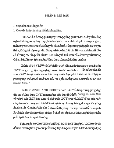 Sáng kiến kinh nghiệm Một số biện pháp dạy nâng cao hiệu quả tiết thực hành trên máy tính trong môn Tin học cho học sinh Lớp 4