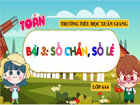 Bài giảng Toán Lớp 4 (Kết nối tri thức) - Bài 3: Số chẵn, số lẻ - Năm học 2023-2024 - Trần Thị Khánh Huyền