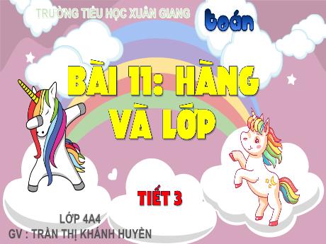 Bài giảng Toán Lớp 4 (Kết nối tri thức) - Hàng và lớp - Năm học 2023-2024 - Trần Thị Khánh Huyền