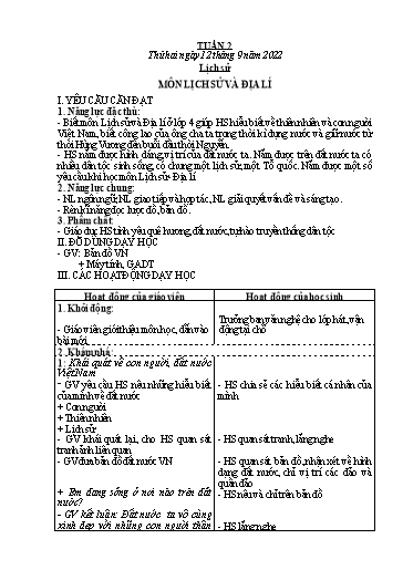 Kế hoạch bài dạy các môn Khối 4 - Tuần 2 - Năm học 2022-2023 - Đặng Thị Xuân