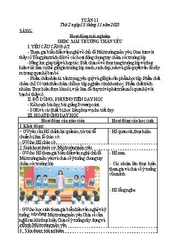 Kế hoạch bài dạy các môn Lớp 4 - Tuần 11 - Năm học 2023-2024 - Nguyễn Thị Hằng