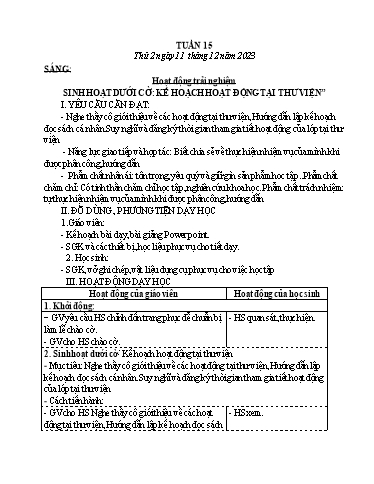 Kế hoạch bài dạy các môn Lớp 4 - Tuần 15 - Năm học 2023-2024 - Hoàng Thị Thủy