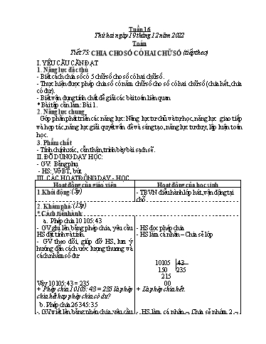Kế hoạch bài dạy các môn Lớp 4 - Tuần 16 - Năm học 2022-2023 - Đặng Thị Xuân