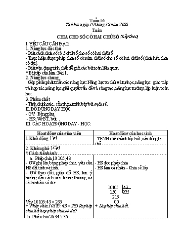 Kế hoạch bài dạy các môn Lớp 4 - Tuần 16 - Năm học 2022-2023 - Lê Thị Hồng Hạnh