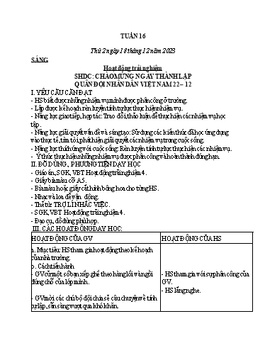 Kế hoạch bài dạy các môn Lớp 4 - Tuần 16 - Năm học 2023-2024 - Nguyễn Thị Hằng