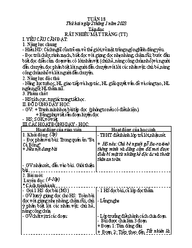 Kế hoạch bài dạy các môn Lớp 4 - Tuần 18 - Năm học 2022-2023 - Lê Thị Hằng Khánh