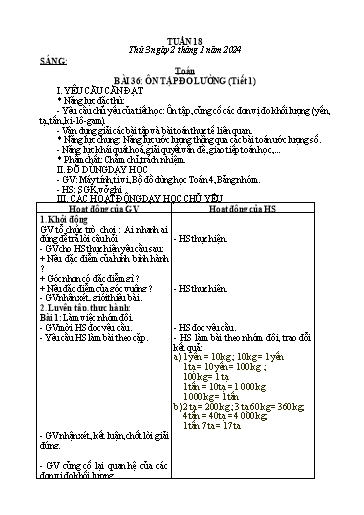 Kế hoạch bài dạy các môn Lớp 4 - Tuần 18 - Năm học 2023-2024 - Hoàng Thị Thủy