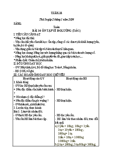 Kế hoạch bài dạy các môn Lớp 4 - Tuần 18 - Năm học 2023-2024 - Nguyễn Thị Hằng