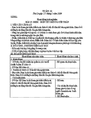 Kế hoạch bài dạy các môn Lớp 4 - Tuần 20 - Năm học 2023-2024 - Hoàng Thị Thủy