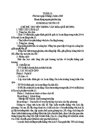 Kế hoạch bài dạy các môn Lớp 4 - Tuần 21 - Năm học 2022-2023 - Lê Thị Hằng Khánh