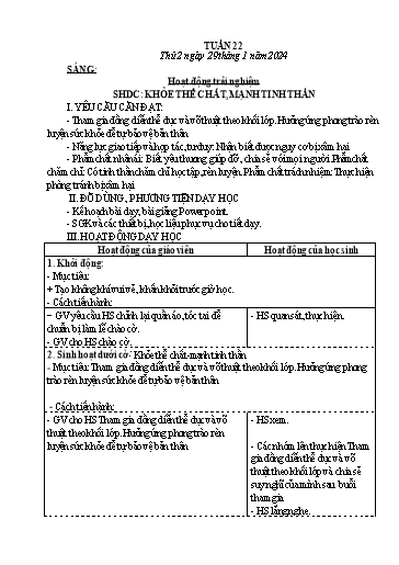 Kế hoạch bài dạy các môn Lớp 4 - Tuần 22 - Năm học 2023-2024 - Hoàng Thị Thủy
