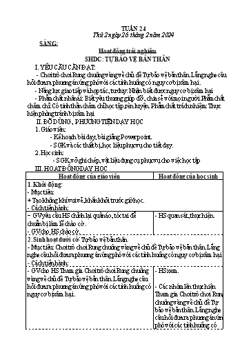 Kế hoạch bài dạy các môn Lớp 4 - Tuần 24 - Năm học 2023-2024 - Hoàng Thị Thủy