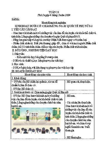 Kế hoạch bài dạy các môn Lớp 4 - Tuần 25 - Năm học 2023-2024 - Hoàng Thị Thủy
