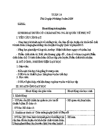 Kế hoạch bài dạy các môn Lớp 4 - Tuần 25 - Năm học 2023-2024 - Nguyễn Thị Hằng