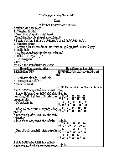 Kế hoạch bài dạy các môn Lớp 4 - Tuần 26 - Năm học 2022-2023 - Lê Thị Hằng Khánh