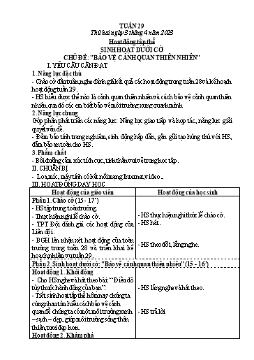 Kế hoạch bài dạy các môn Lớp 4 - Tuần 29 - Năm học 2022-2023 - Lê Thị Hằng Khánh