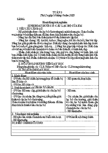 Kế hoạch bài dạy các môn Lớp 4 - Tuần 3 - Năm học 2023-2024 - Hoàng Thị Thủy