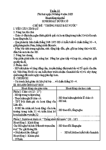 Kế hoạch bài dạy các môn Lớp 4 - Tuần 32 - Năm học 2022-2023 - Đặng Thị Xuân
