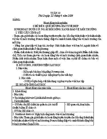 Kế hoạch bài dạy các môn Lớp 4 - Tuần 32 - Năm học 2023-2024 - Nguyễn Thị Hằng