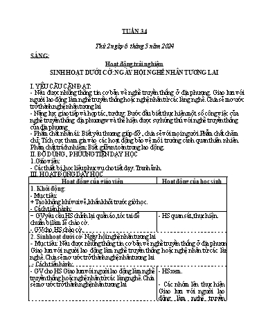 Kế hoạch bài dạy các môn Lớp 4 - Tuần 34 - Năm học 2023-2024 - Trần Thị Khánh Huyền