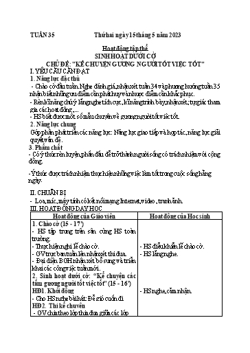 Kế hoạch bài dạy các môn Lớp 4 - Tuần 35 - Năm học 2022-2023 - Lê Thị Hằng Khánh