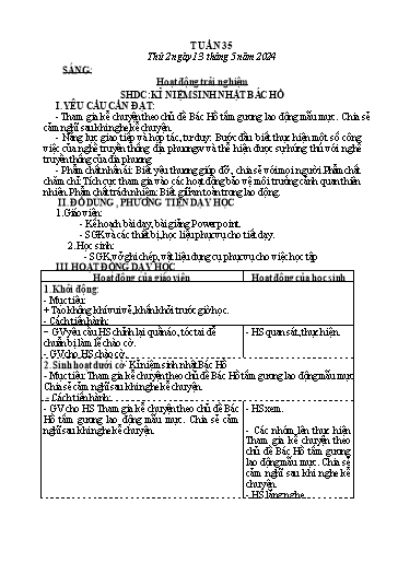 Kế hoạch bài dạy các môn Lớp 4 - Tuần 35 - Năm học 2023-2024 - Nguyễn Thị Hằng