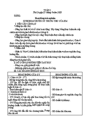 Kế hoạch bài dạy các môn Lớp 4 - Tuần 4 - Năm học 2023-2024 - Hoàng Thị Thủy