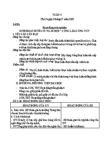 Kế hoạch bài dạy các môn Lớp 4 - Tuần 5 - Năm học 2023-2024 - Nguyễn Thị Hằng