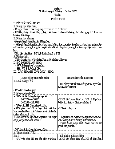 Kế hoạch bài dạy các môn Lớp 4 - Tuần 7 - Năm học 2022-2023 - Lê Thị Hồng Hạnh