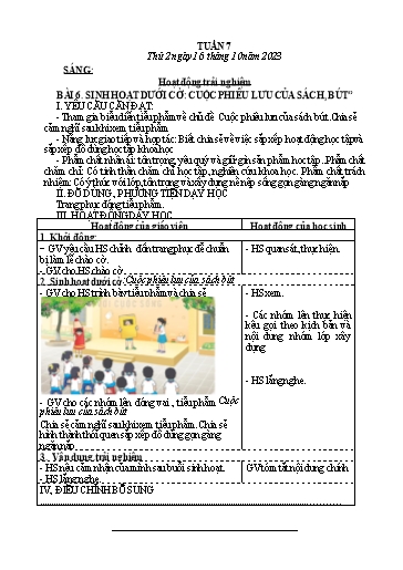 Kế hoạch bài dạy các môn Lớp 4 - Tuần 7 - Năm học 2023-2024 - Trần Thị Khánh Huyền