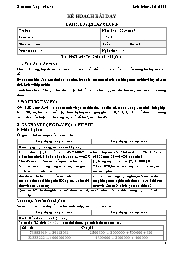 Giáo án Toán lớp 4 sách KNTT - Tuần 8 - Năm học 2026-2027 (Tích hợp năng lực số và AI)